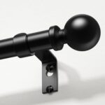 Long Curtain Rods 36-122 Inch, Black 1 Inch Adjustable Heavy Duty Curtain Rods f... - Image 2