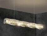 Long Strip LED Ceiling Chandelier Luxury Crystal Living Room Indoor Home Pendant... - Image 2
