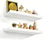 Love-KANKEI Floating Shelves Wall Mounted Set of 2, 17 Inch Rustic Wood Wall She... - Image 2