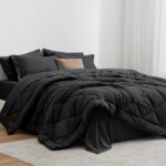 Love's cabin Twin Comforter Set Black, 5 Pieces Twin Bed in a Bag, All Season Be... - Image 2