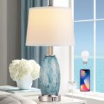Lovlast Glass Table Lamp for Bedroom & Bedside with 3-Way Lighting Modes & USB C... - Image 2