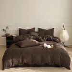 Luxlovery Brown Comforter Set Queen Mocha Brown Bedding Comforter Set Chocolate ... - Image 2