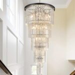 Luxury 37-Light Crystal Chandelier for High Ceilings, Modern Black Extra Large S... - Image 2
