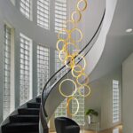 Luxury Dimmable Chandelier for High Ceiling, 15 Ring Modern Gold LED Foyer Light... - Image 2