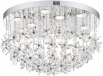 Luxury Flower Crystal Ceiling Light with Remote and APP Control, 24” Flush Mount... - Image 2