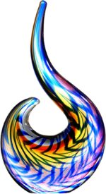 Luxury Lane Hand Blown Abstract Peacock Sommerso Art Glass Sculpture for Home De... - Image 2