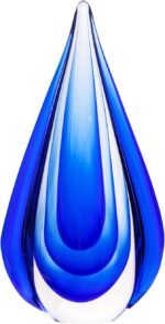 Luxury Lane Hand Blown Water Drop Sommerso Art Glass Sculpture for Home Decor 8.... - Image 2