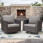 Luxury Outdoor Patio Swivel Rocker Chairs - Wicker Patio Swivel Rocking Chairs S... - Image 2