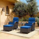 Luxury Patio Furniture Set with 6" Thick Cushions, High Back Outdoor Rocking Cha... - Image 2