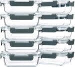 M MCIRCO 10-Pack,22 Oz Glass Meal Prep Containers,Glass Food Storage Containers ... - Image 2