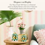 MACKENZIE-CHILDS Tall Enamel Vase, Unique Flower Vase, Bouquet Vase Decor for Li... - Image 2