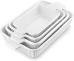 MALACASA Casserole Dishes for Oven, Porcelain Baking Dishes, Ceramic Bakeware Se... - Image 2