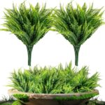 MAQIHAN 10 Pcs Fake Fern - Artificial Ferns for Outdoors - Faux Ferns for Outdoo... - Image 2
