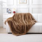MERRYLIFE Luxury Thick Plush Faux Fox Fur Throw Blanket Warm Furry Cozy Soft Dec... - Image 2