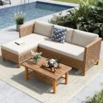 MFSTUDIO L Shaped Outdoor Couch Set, Wicker Patio Furniture Set, Rattan Outdoor ... - Image 2