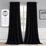 MIULEE 2 Panels Back Tab Blackout Curtains 96 Inch Long for Living Room Bedroom,... - Image 2