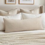 MIULEE Decorative Long Lumbar Throw Pillow Cover for Bed 14x36 Natural Beige Boh... - Image 2
