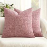 MIULEE Decorative Throw Pillow Covers 18x18 Pack of 2 Blush Pink Spring Couch Pi... - Image 2