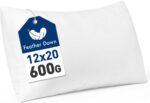 MIULEE Premium Feather and Down 12x20 Throw Pillow Insert Soft Fluffy Throw Pill... - Image 2