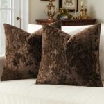 MIULEE Velvet Throw Pillow Covers Set of 2, Soft Neutral Decorative Pillow Cases... - Image 2