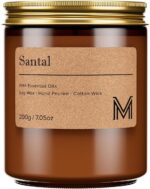 M&SENSE Santal Scented Christmas Candle Gift, Aromatherapy Candle Set for Women,... - Image 2