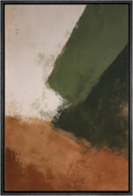 MUDECOR Framed Canvas Print Wall Art Green and Terracotta Minimalist Abstract Co... - Image 2