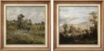 MUDECOR Premium Framed Wall Art Pastoral Landscape with Figure and Meadows in Cl... - Image 2