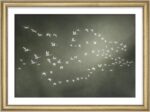 MUDECOR Premium Framed Wall Art White Birds in Flight on Olive Green Illustratio... - Image 2