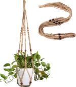 Macrame Plant Hanger Indoor Hanging Plant Holder Hanging Planter Basket with Bea... - Image 2
