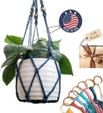 Macrame plant hanger 3ft beaded plant hanger for pots 4-8” for live plants indoo... - Image 2