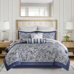 Madison Park Aubrey Cozy Comforter Set, Faux Silk Jacquard Paisley Design - All ... - Image 2