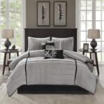 Madison Park Cozy Comforter Set Casual Blocks Design All Season, Matching Bed Sk... - Image 2