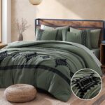 MaiRêve Embroidery Comforter Set, Boho Farmhouse Western Bedding Set, All Season... - Image 2