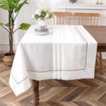 Majestic Giftware Linen Look Polyester Tablecloths for Rectangle Tables | (70/12... - Image 2