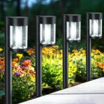 Mancra Solar Pathway Lights Outdoor, 10 Pack Metal & Glass Solar Lights Outdoor ... - Image 2