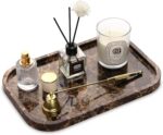 Marble Bathroom Vanity Tray, Natural Marble Home Kitchen Table Tray, Stone Decor... - Image 2