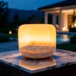 Marble Lamp Night Light Touch Bedside Table Lamp for Bedroom,Type-C Rechargeable... - Image 2