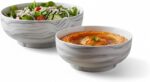 Marble Serving Bowl Set of 2 – Premium Ceramic Bowls – Elegant Marble Finish for... - Image 2