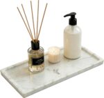 Marble Tray, Stone Bathroom Tray for countertop, Small White Marble Vanity Tray ... - Image 2