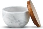 MarcZero Large Salt Box Spice Seasonings Keeper Pepper Container,Marble Base wit... - Image 2