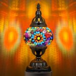 Marrakech Turkish Table Lamp with Bronze Base，Handmade Colorful Moroccan Tiffany... - Image 2