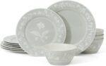 Martha Stewart Dinnerware Set - Maiden Crown 12-Piece Dish Set, Sage Green – New... - Image 2