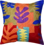 Matisse Decorative Pillow Cover Cutouts Hand Embroidered Abstract Toss Pillows F... - Image 2