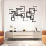 Metal Abstract and Geometric Wall Decor, Large Geometric Wall Art, Modern Luxury... - Image 2