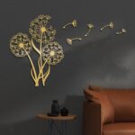 Metal Dandelion Wall Art, Minimalist Modern Abstract Sculpture Hangings, Home De... - Image 2