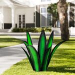 Metal Yard Art, Agave Plant Yard Decorations Outdoor Sculpture, Metal Flowers fo... - Image 2