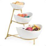 Miamolo 3 Tier Serving Bowls with Stand, Chips and Dip Serving Dishes Set for En... - Image 2