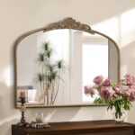 Micasso Vintage Gold Arched Mirror: 36"x29" French Baroque Antique Wall Mounted ... - Image 2