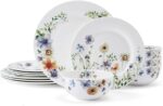Mikasa Audrina Water Color Flowers Bone China Lightweight Chip Resistant 12 Piec... - Image 2