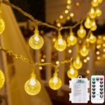 Minetom Crystal Globe String Lights Battery Operated - 17 ft 30 LED Globe Fairy ... - Image 2